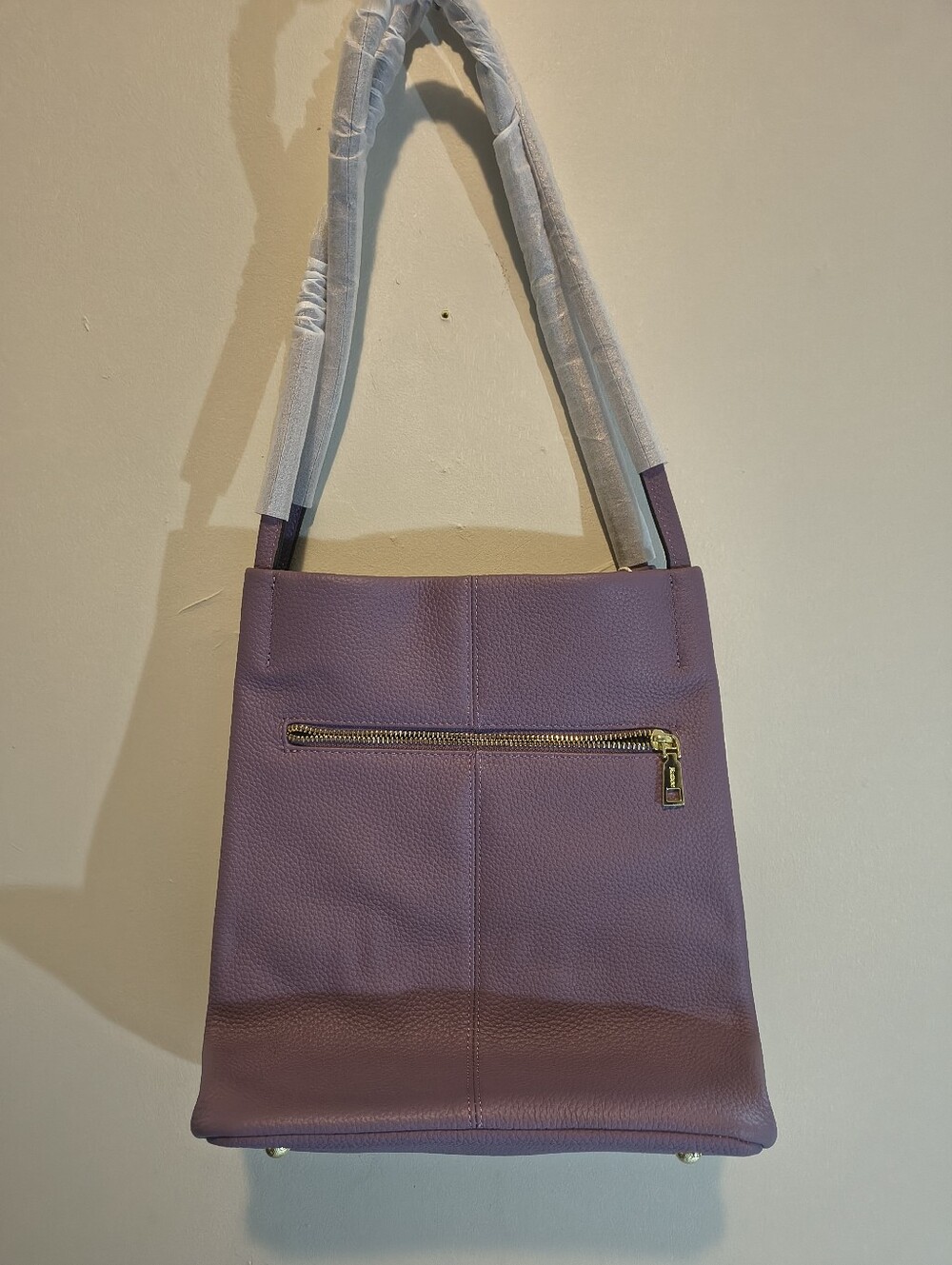 Katee Women's Purple Leather Shoulder Bag - Sleek Everyday Tote